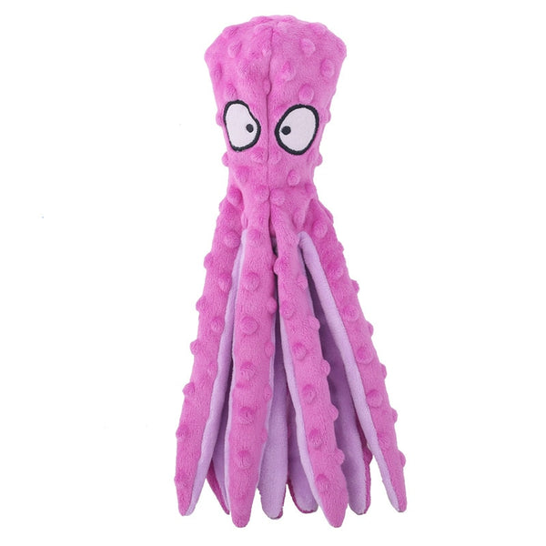 Pet Plush Toy Cat Dog Voice Octopus Shell Puzzle Toy Bite Resistant Interactive Pet Dog Teeth Cleaning Chew Toy Pet Supplies - BougiePets