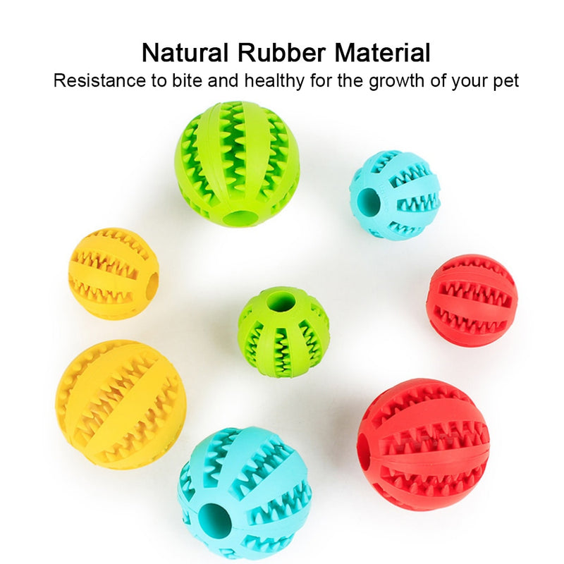 Pet Dog Toy Interactive Rubber Balls for Small Large Dogs Puppy Cat Chewing Toys Pet Tooth Cleaning Indestructible Dog Food Ball - BougiePets