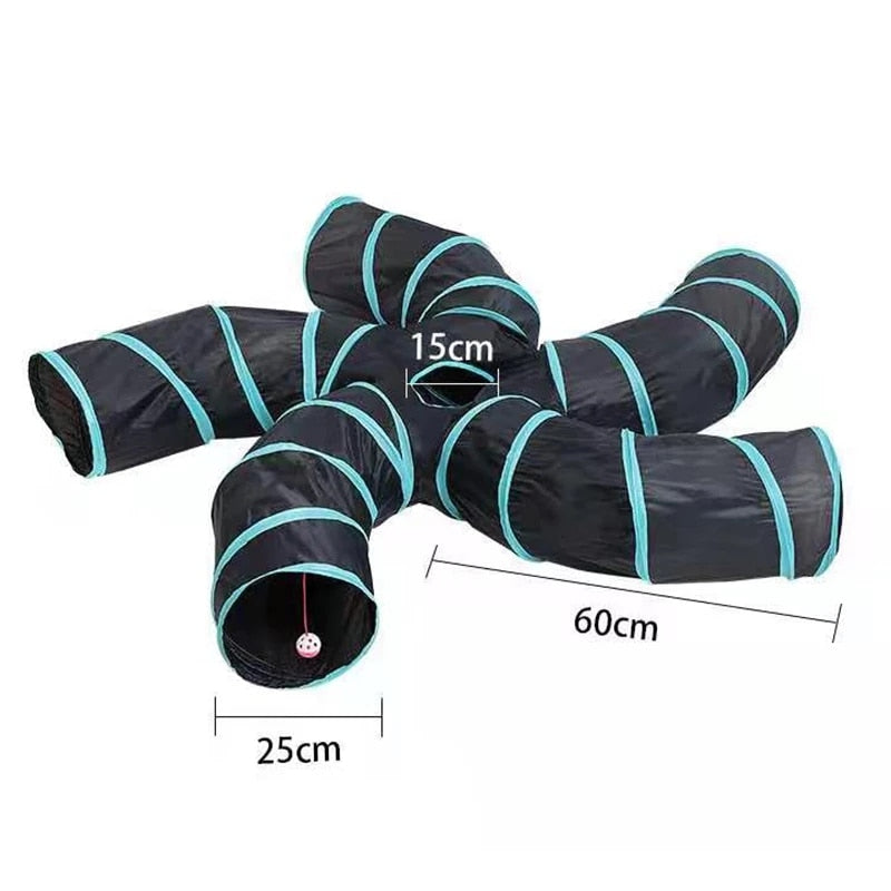 5/4/3Holes Pet Cat Tunnel Funny Toys for cats Foldable Cat Toys Interactive Cat Rabbit Animal Play Games Tunnel Chat Pet Product - BougiePets