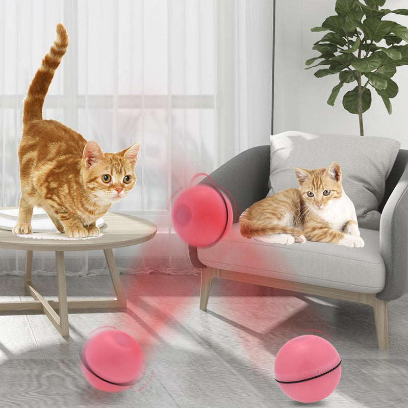 Smart Jumping Ball USB Electric Pet Toys Magic Roller Ball Cat LED Rolling Flash Ball Automatic Rotating Toy For Cat Dog Kids - BougiePets