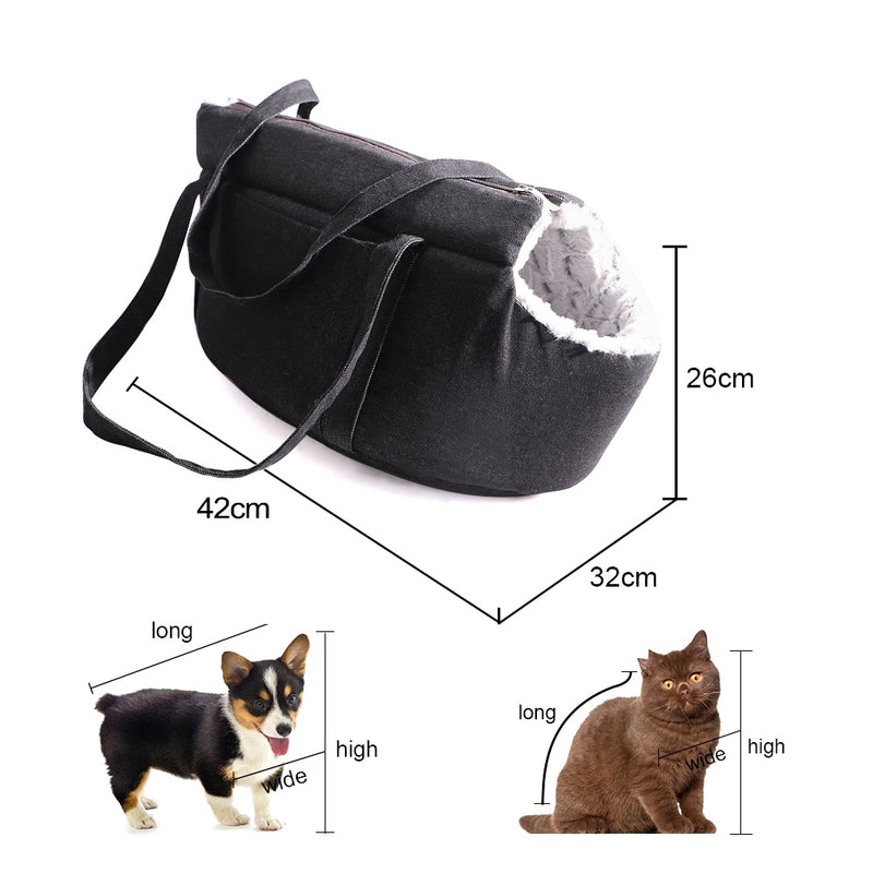 Pets Carrier for Cat Carrying bag for Cats Backpack for Cat Panier Handbag Travel Small Bag Plush Puppy Bed Pet Products Gatos - BougiePets