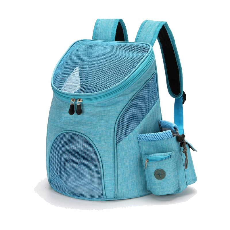 Foldable Pet Carrier Backpack Dog Cat Outdoor Travel Carrier Packbag Portable Zipper Mesh Pet Backpack Pet Out Bag Cat Backpack - BougiePets