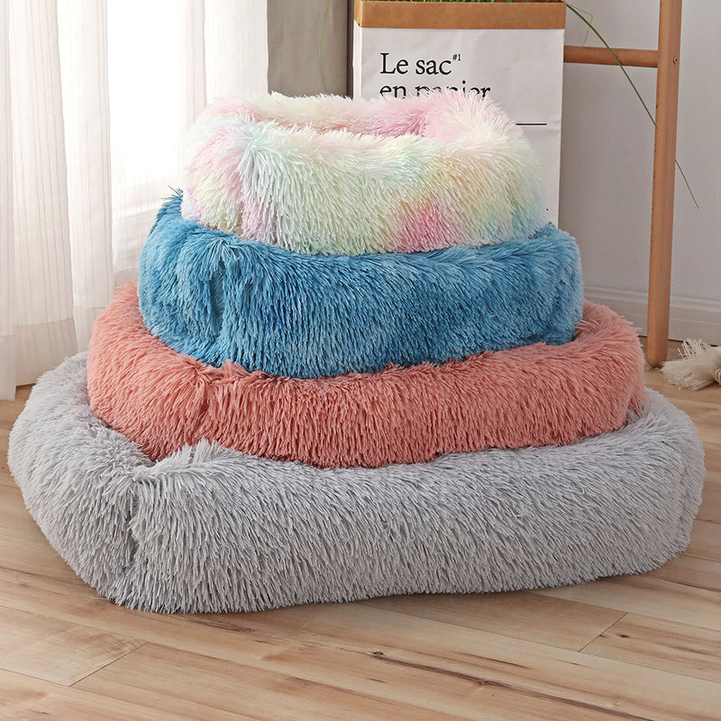 Square Dog Beds Long Plush Solid Color Pet Beds Cat Mat For Little Medium Large Pets Super Soft Winter Warm Sleeping Mats - BougiePets