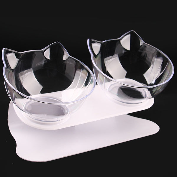 Non-Slip Double Cat Bowl Pet Water Food Feed Dog Bowls Pet Bowl With Inclination Stand Cats Feeder Feeding Bowl Kitten Supplies - BougiePets