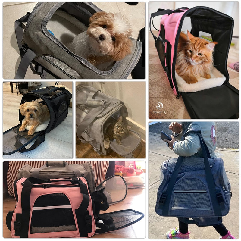 Dog Carrier Bag Portable Dog Backpack With Mesh Window Airline Approved Small Pet Transport Bag Carrier For Dogs - BougiePets