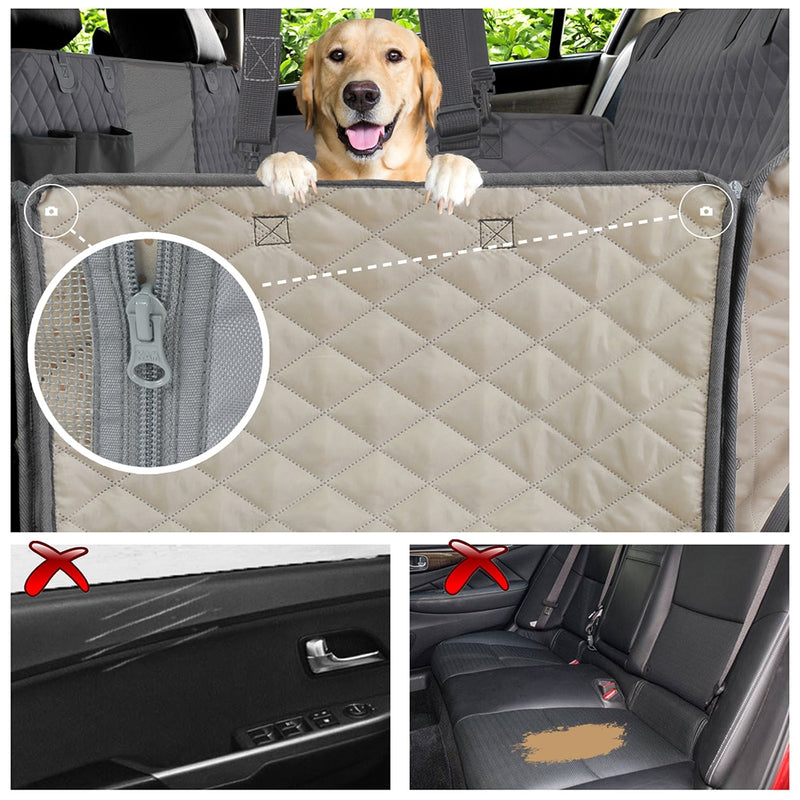 PETRAVEL Dog Car Seat Cover Waterproof Pet Travel Dog Carrier Hammock Car Rear Back Seat Protector Mat Safety Carrier For Dogs - BougiePets
