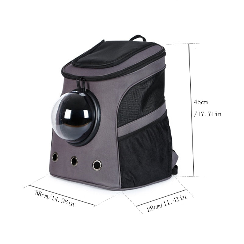 Large Pet Backpack Portable Space Capsule Breathable Window Cat Carrier Dog Bag Pets Products Accessories Portable Travel Bags - BougiePets