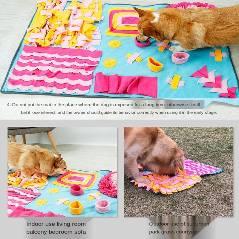 Dogs Snuffle Mat Pet Leak Food Anti Choking Mat Cat Dog Training Blanket Nose Work Toy Pet Slowing Feeding Intelligence Mat - BougiePets