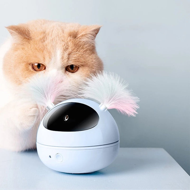 Electric Laser Cat Interactive Toy Auto Rotating  Robot Teasing Cat Toy Intelligent Pet Toys Pet Cat Supplies - BougiePets