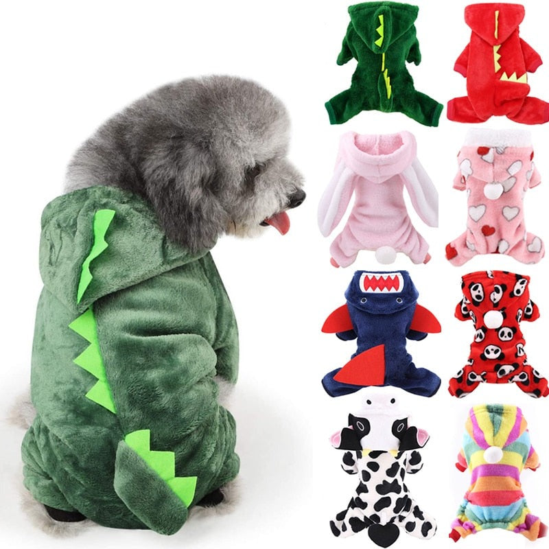 Soft Warm Fleece Dogs Jumpsuits - BougiePets