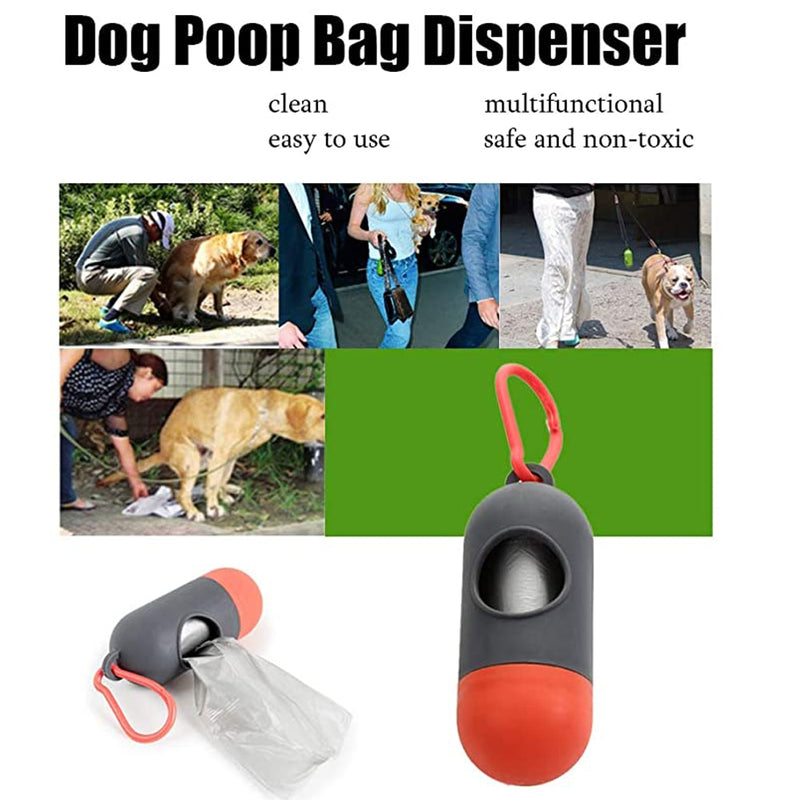 1 Roll 9 Color Pet Dog Poop Bag Dispenser Waste Garbage Holder Dispensers + Poop Bags Set Pets Dogs Trash Cleaning Supplies - BougiePets