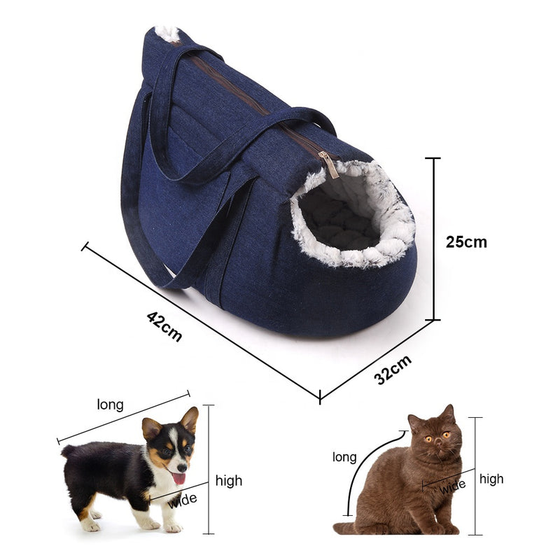 Pets Carrier for Cat Carrying bag for Cats Backpack for Cat Panier Handbag Travel Small Bag Plush Puppy Bed Pet Products Gatos - BougiePets