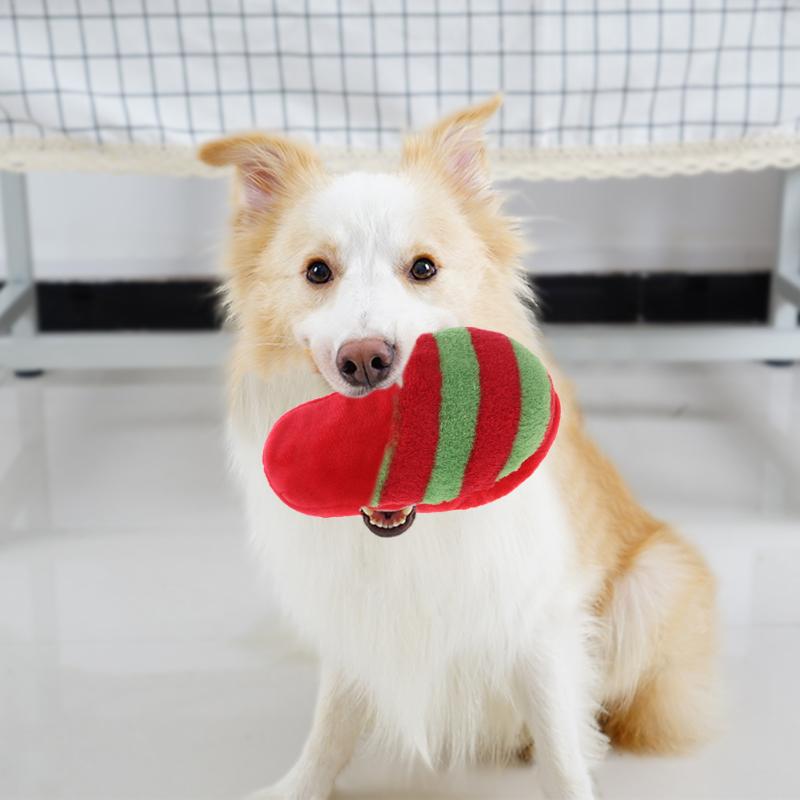 Pet Toys Squeaker Plush Slipper Shaped Puppy Dog Sound Chew Play Toys for Dog Cats Funny Dog Products Outdoor Training Toy - BougiePets