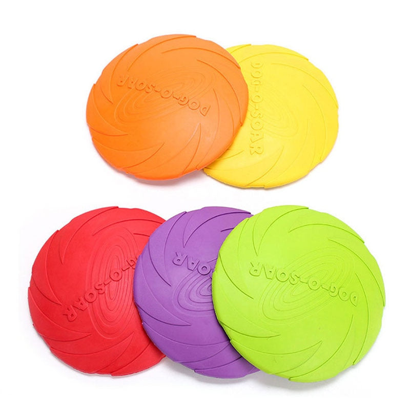 Bite-resistant Non-toxic Silica Pet Dog Flying Discs Saucer Toys Small Medium Funny Dog Puppy Agile Training Toys Flying Disk - BougiePets