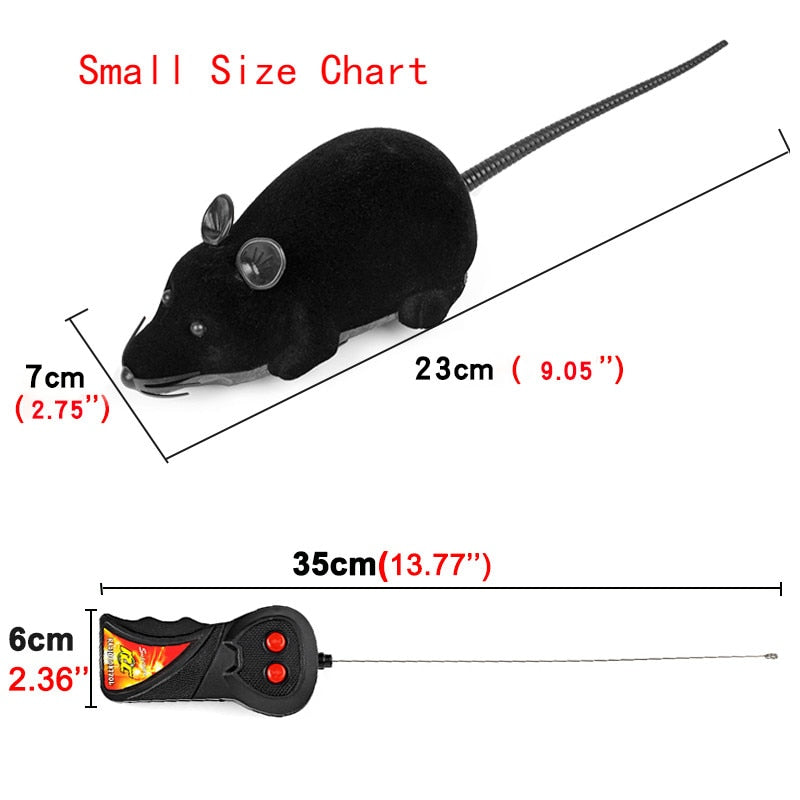 3 Colors RC Electronic Mice Cat Toys Wireless Remote ControlSimulation Plush Mouse Funny Interactive Rat Toy For Pet Kitten Cats - BougiePets
