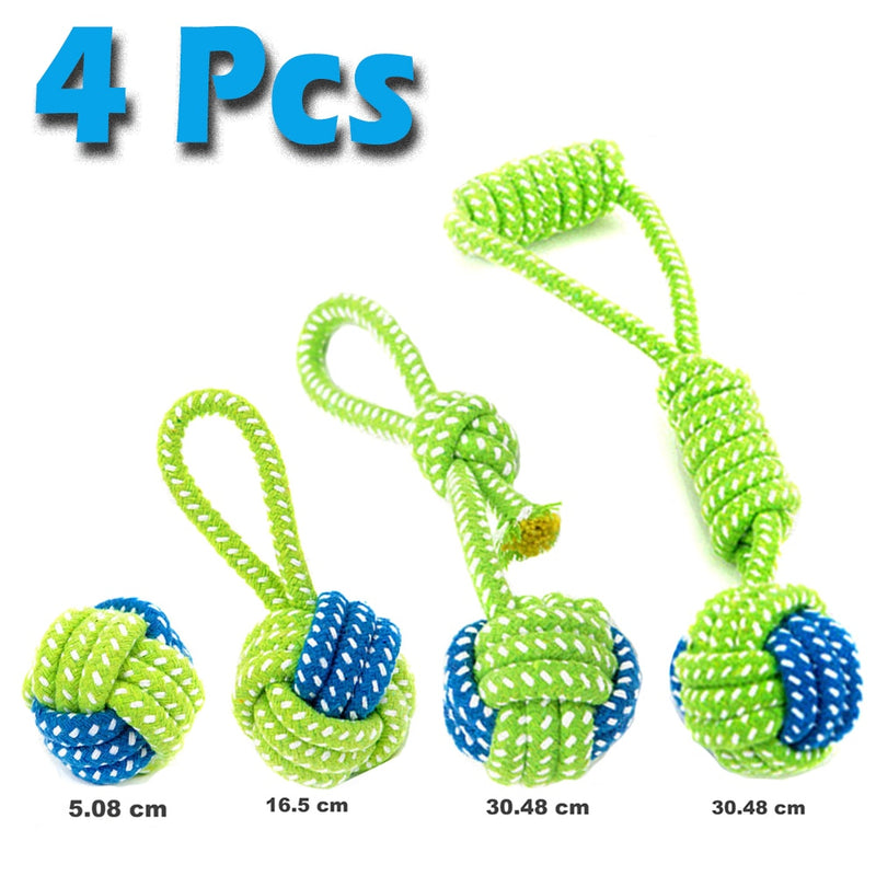 Pet Dog Toys for Large Small Dogs Toy Interactive Cotton Rope Mini Dog Toys Ball for Dogs Accessories Toothbrush Chew Puppy Toy - BougiePets
