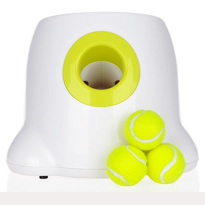 Dog Pet Toys Tennis Launcher Automatic Throwing Machine Pet Ball Throw Device 3/6/9m Section Emission with 3 Balls Dog Training - BougiePets