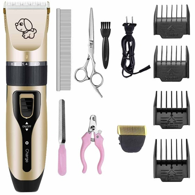 Rechargeable Low-Noise Cat Dog Hair Trimmer Electrical Pet Hair Clipper Remover Cutter Grooming Pets Hair Cut Machine - BougiePets