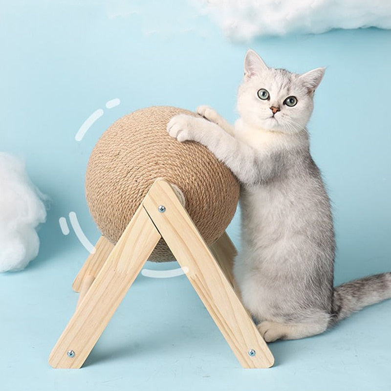 Cat Scratching Ball Toy Kitten Sisal Rope Ball Board Grinding Paws Toys Cats Scratcher Wear-resistant Pet Furniture supplies - BougiePets