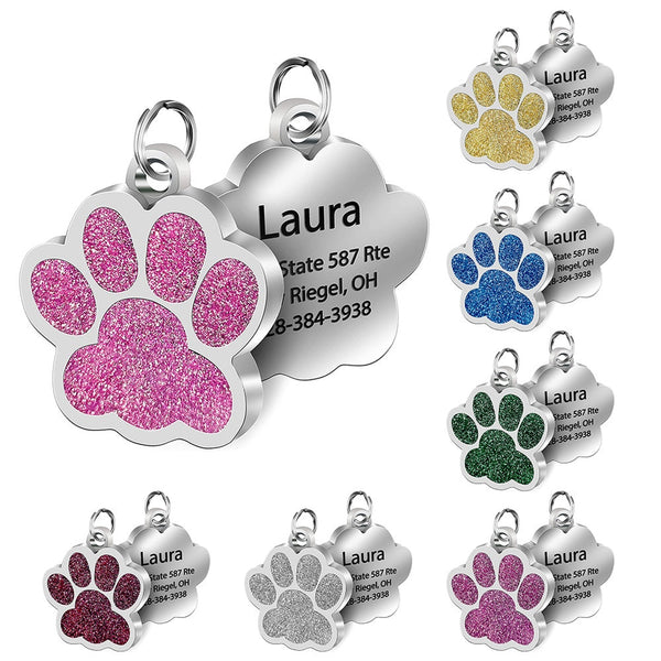 Personalized Pet ID Tags Engraved Pet Name Number Address Cat Dog Collar Pet Pendant Puppy Cat Necklace Charm Collar Accessories - BougiePets