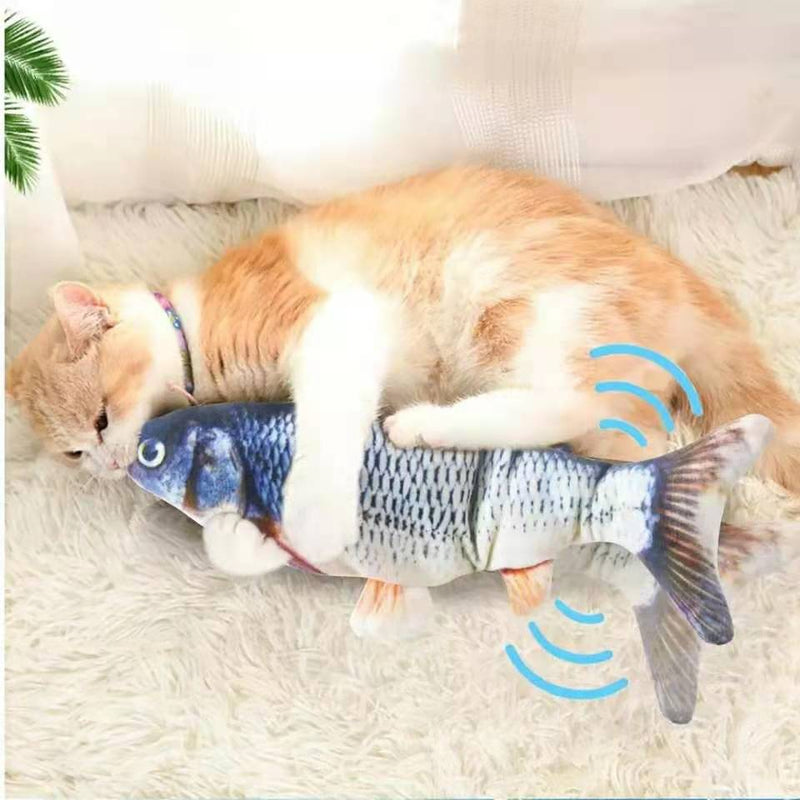 Cat USB Charger Toy Fish Interactive Electric floppy Fish Cat toy Realistic Pet Cats Chew Bite Toys Pet Supplies Cats dog toy - BougiePets