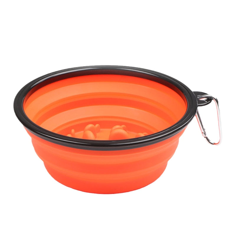 1L Travel Small Big Dog Slow Food Bowl for Dogs Flodable with Buckle Pet Feeder Puppy Dog Cat Bowls Pets Products gamelle chien - BougiePets