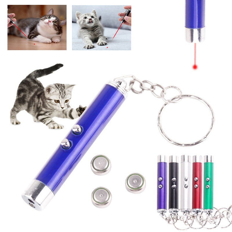 Led Lights Funny Cat Stick Toys Cat Dog Pointer Red Light Sticks Pen Inttoyeractive Toy And Lighting 2-In-1 Pet Accessories - BougiePets