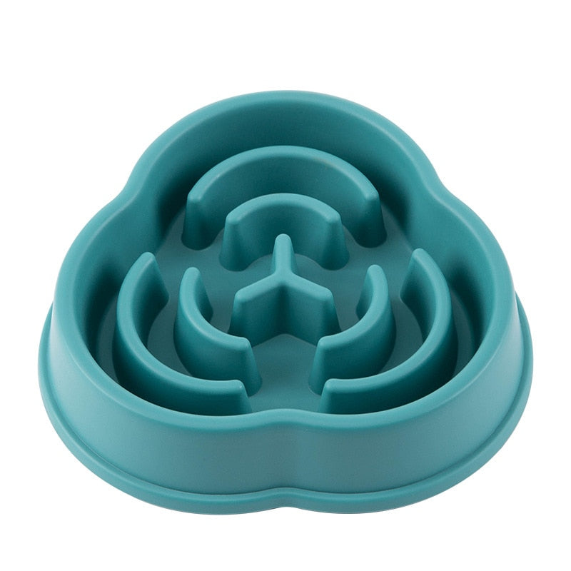 Pet Cat Dog Slow Food Bowl Fat Help Healthy Round Anti-choking Thickened And Non-slip Multiple Colors Shapes - BougiePets