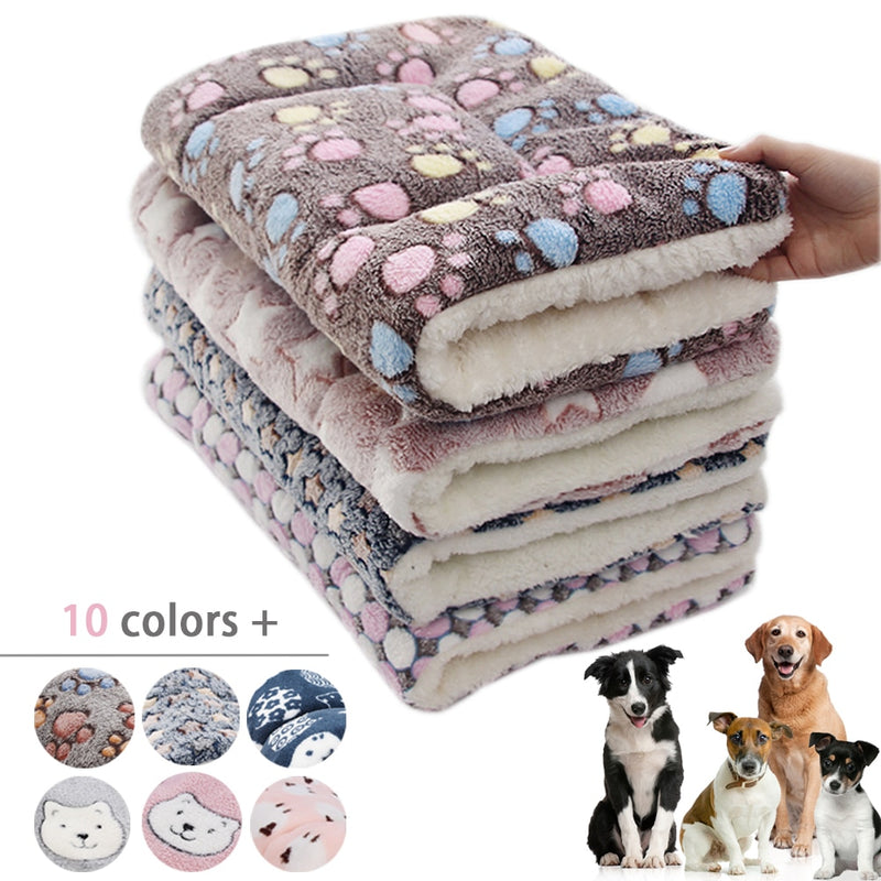Thickened Pet Sleeping Mat Dog Bed Cat Bed Soft Fur Pet Blanket Mat Household Flannel Mattress Washable Warm Carpet Pet Supplies - BougiePets