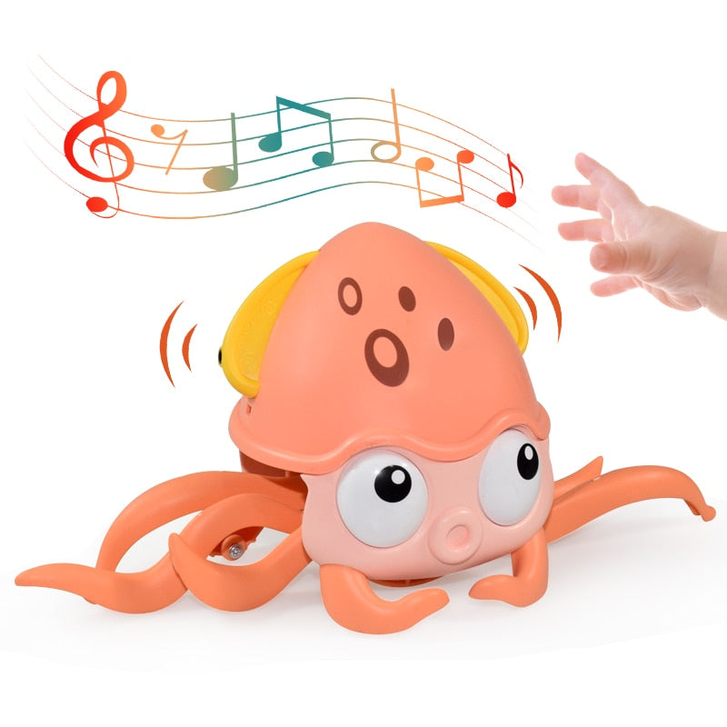 Kids Induction Escape Crab Octopus Crawling Toy Baby Electronic Pets Musical Toys Educational Toddler Moving Toy Birthday Gift - BougiePets