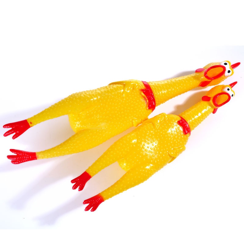 Screaming Chicken Squeeze Sound Toy Pets Dog Toys Product Shrilling Decompression Tool Squeak Vent chicken - BougiePets