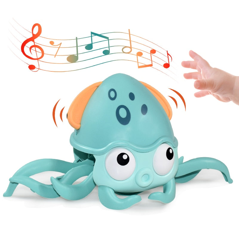 Kids Induction Escape Crab Octopus Crawling Toy Baby Electronic Pets Musical Toys Educational Toddler Moving Toy Birthday Gift - BougiePets