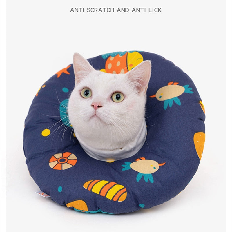 Cat Elizabethan Collar Pet Dog Neck Cone Recovery Collar for Anti-Bite Lick Surgery Wound Healing Protective Pet Cats E-Collar - BougiePets