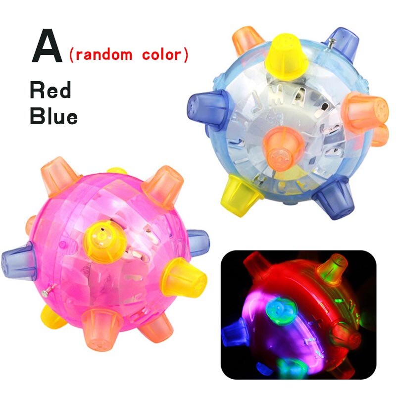 Jumping Activation Ball LED Light Up Music Flashing Bouncing Vibrating Ball Toys Dog Chew Electric Toys Dancing Ball Gift - BougiePets
