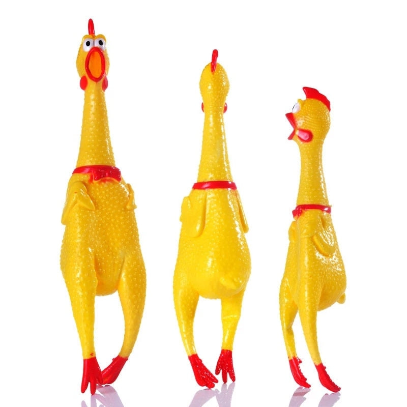 Screaming Chicken Squeeze Sound Toy Pets Dog Toys Product Shrilling Decompression Tool Squeak Vent chicken - BougiePets
