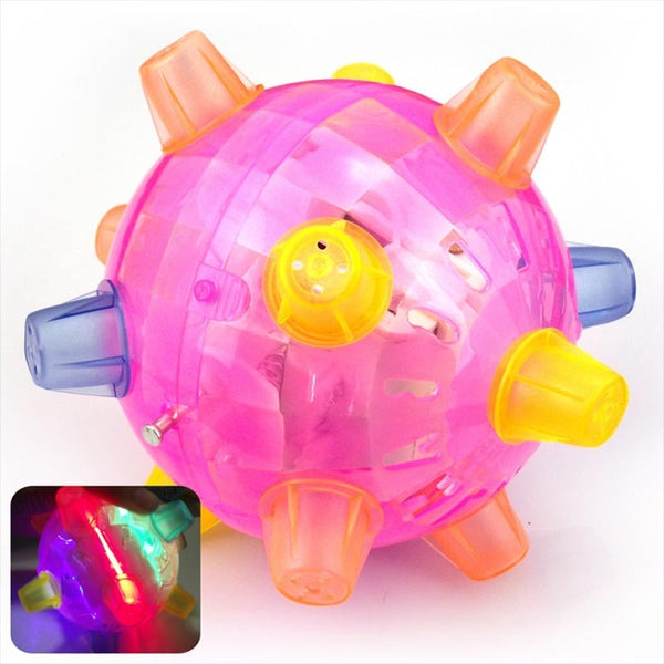 Jumping Activation Ball LED Light Up Music Flashing Bouncing Vibrating Ball Toys Dog Chew Electric Toys Dancing Ball Gift - BougiePets