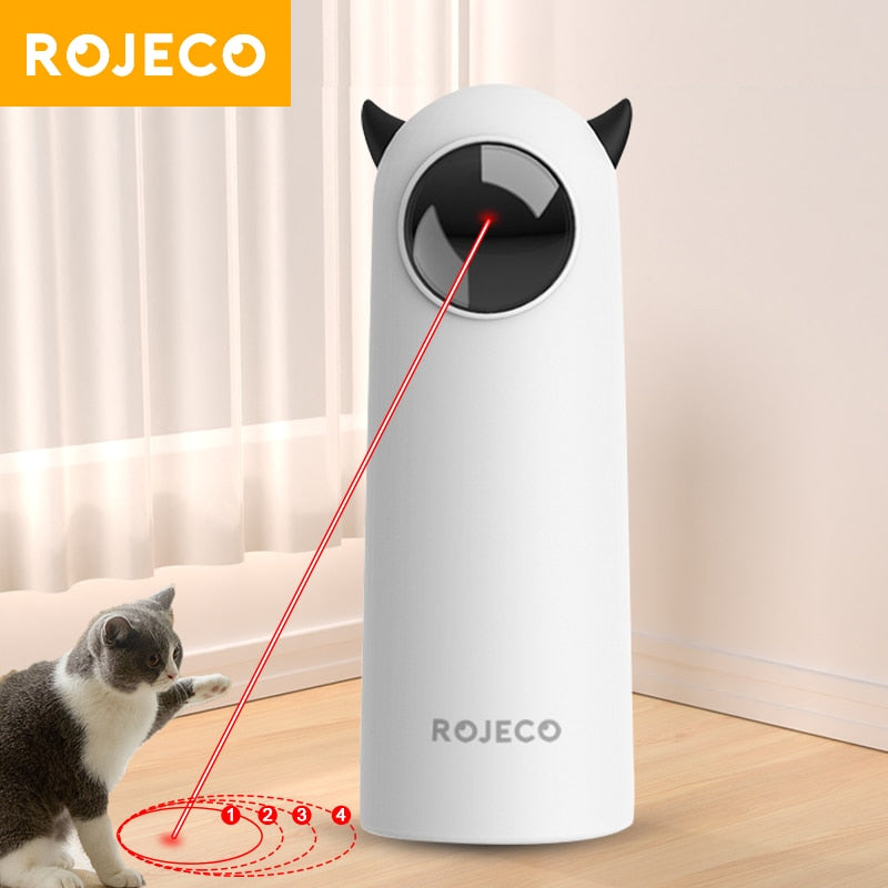 ROJECO Automatic Cat Toys Interactive Smart Teasing Pet LED Laser Indoor Cat Toy Accessories Handheld Electronic Cat Toy For Dog - BougiePets