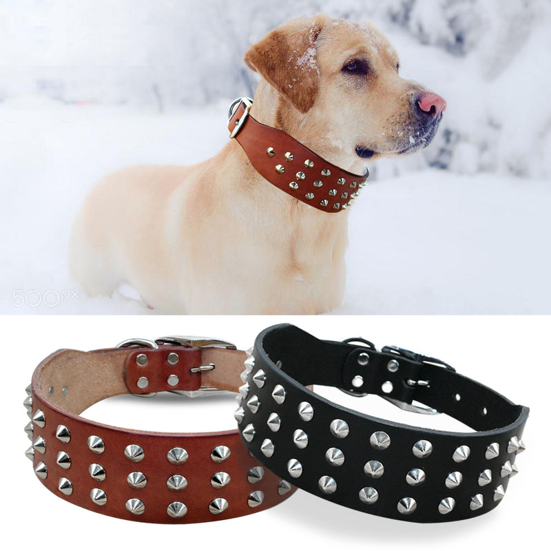 Cool Rivets Studded Leather Pet Collars - BougiePets