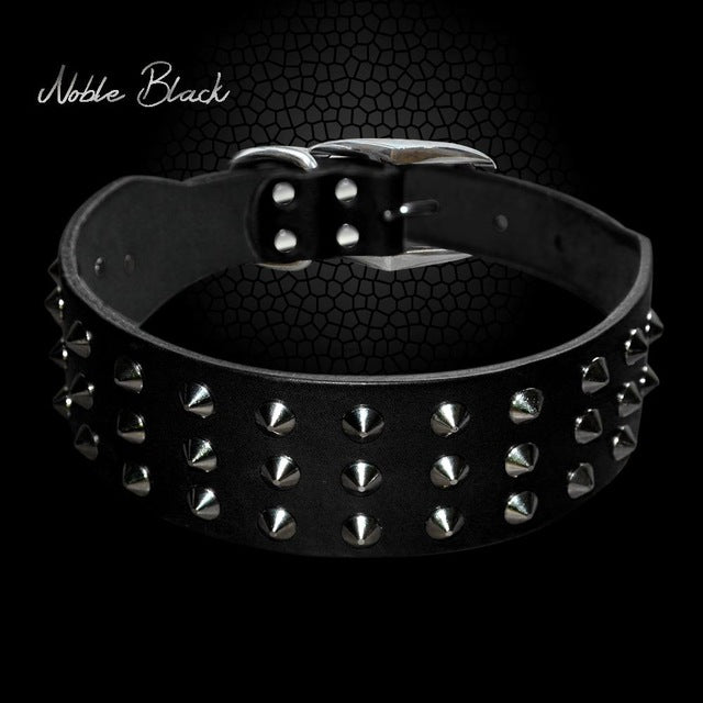 Cool Rivets Studded Leather Pet Collars - BougiePets