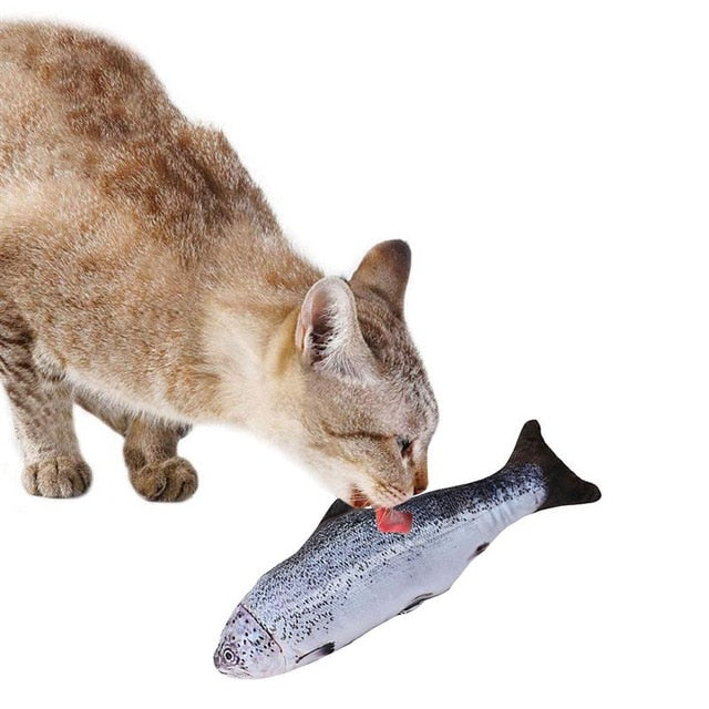 Pet Soft Plush 3D Fish Shape Cat Toy - BougiePets