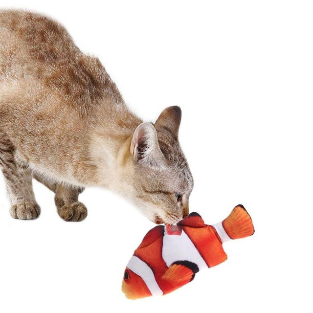 Pet Soft Plush 3D Fish Shape Cat Toy - BougiePets