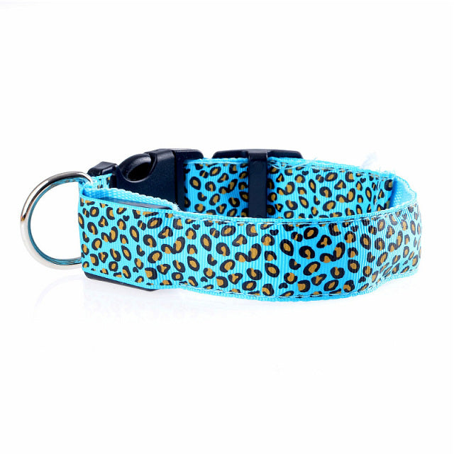 Leopard Print LED Dog Collar - BougiePets