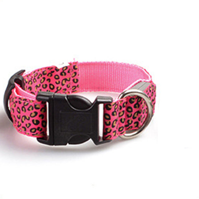 Leopard Print LED Dog Collar - BougiePets