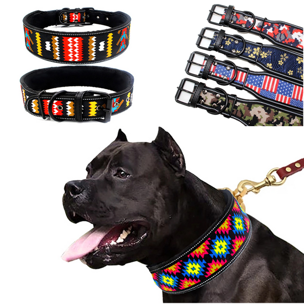 Colorful Reflective Dog Collar with Buckle - BougiePets