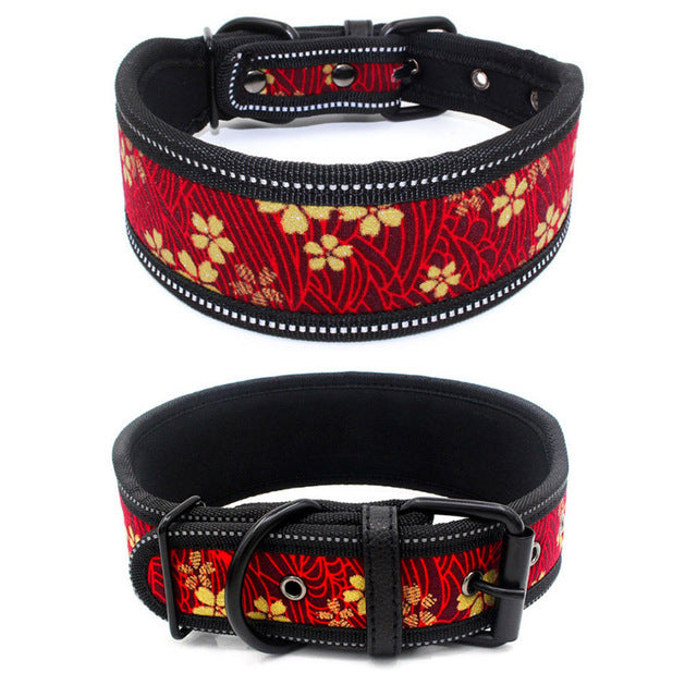 Colorful Reflective Dog Collar with Buckle - BougiePets